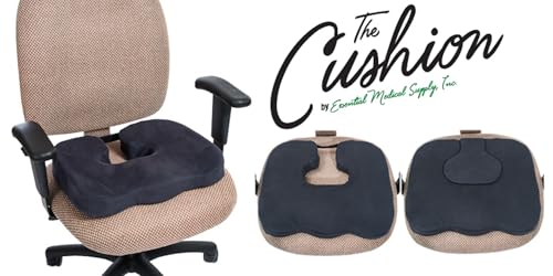 Essential Medical Supply The Cushion by Essential Medical Supply - The Only 3-in-1 Contour Molded Comfort Support, Coccyx Tailbone and Donut Cushion for Wheelchairs, The Car, The Office and More
