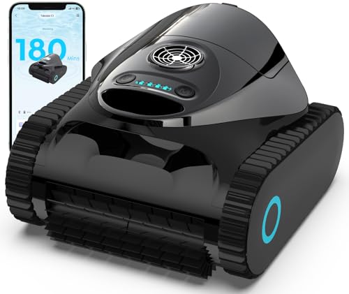 TALOSBO C1 Pool Robot Bottom and Walls, Water Line, Double Filter, Wireless Pool Robot, 7 Cleaning Modes, 180 Min Autonomy, Powerful Vacuum Cleaner for Pools up to 150 m²