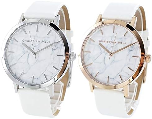 [クリスチャンポール]christianpaul ペアウォッチ 収納BOX メンズ レディース ユニセックス おそろい 大理石柄 ホワイト レザー MR-08MR-03 腕時計 [並行輸入品]