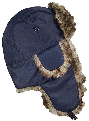 Best Winter Hats Toddler Soft Nylon Russian/Aviator Winter Cap (One Size) - Navy