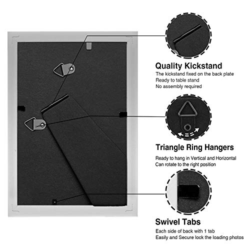 image for LaVie Home 4x6 Picture Frames (6 Pack, Silver) Simple Designed Photo F