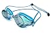 Resurge Sports Anti Fog Racing Swimming Goggles with Quick Adjust Bungee Strap (Blue Mirror)