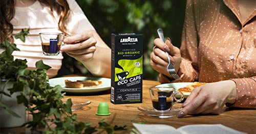 Lavazza 100 Nespresso Kompatible Eco Caps Kapseln, kompostierbar, Kaffee Bio Organic, 10 x 10er Pack (530 g) – Bild 5