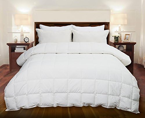 Highland Feather Manufacturing Machine Washable New Zealand Wool Comforter, White, Queen