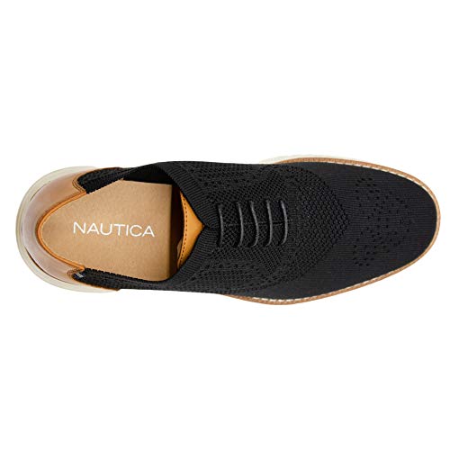 Nautica Men's Knit Oxford Shoe Fashion SneakerWrenwood KnitBlack Knit