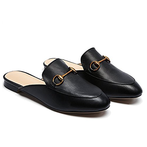 LaRosa Womens Leather Oxford Backless Slipper SlipONS Loafer Shoes