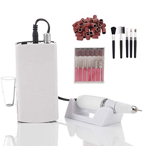 Miss Sweet Portable Nail Drill Machine Rechargeable Electric Nail File for Acrylic Nail RPM30000 (White) - Thumbnail 7