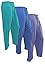 Andrew Scott Men's 3 Pack Cotton Knit Jersey Lightweight Yoga Lounge Sleep Pant (Medium 32-34, 3 Pack - Teal Blue/Sea Green/Slate Gray)