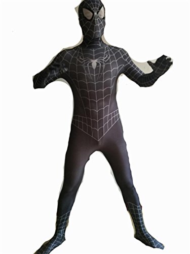 Spider-Man Black Color Lycra Spandex Made cosplay costume