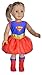 ebuddy Super Girl Hero Set Include Cloak Dress and Stocking Clothes Fits 18 Inch Doll