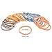 JWERA Hair Ties Ponytail Holder - Braided No-Crease Elastics for Thick Hair, 18 Pcs in Blue, Grey, and Pink