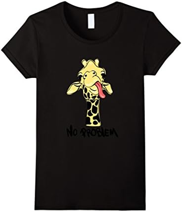 Womens Giraffe - No problem Shirt XL Black