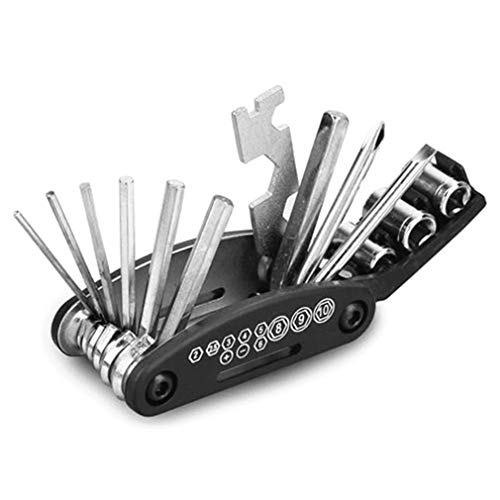 Lamijua Bicycle Repair Tool Folding Hex Spoke Wrench Mountain Cycle Screw Drive Set Kits Multifunctional Portable Riding Equipment