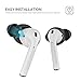 AhaStyle 3 Pairs AirPods Ear Tips Silicone Earbuds Cover [Not Fit in The Charging Case] Compatible with Apple AirPods (3 Pairs Large, Black)
