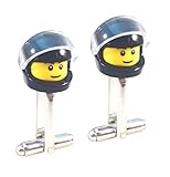 LEGO Mini Figure BIKER CUFFLINKS Motorbike Race Car