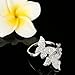 EleQueen Women's Silver-tone Pave Cubic Zirconia 3 Butterfly Bridal Cocktail Ring Clear Size 7