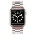 JCHIEN Stainless Steel Replacement Sport Wristband Compatible for Apple Watch Series 3 Series 2 Series 1 iWatch Band (38mm - Rose Gold)