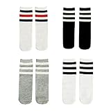 Dare Color Uniform Knee High Socks with Stripes Tube Socks for Kids