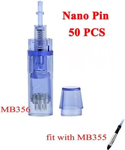 Miss Ammy Round Nano Needle Makeup Tattoo Needle Fit For Ultima A1 Dr.Pen,Permanent Makeup Tattoo Pen (50PCS Blue Nano)