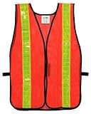 Cordova V120L Mesh Vest 2-Inch Reflective Tape, Velcro Closure, Orange, Large