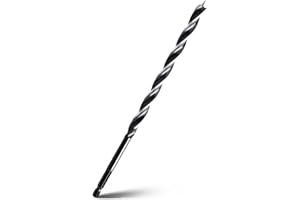 WOBLLMX 1/4" x 10" Auger Drill Bit for Wood, Hex Shank Tri Flute Ship Auger Long Drill Bit for Soft and Hard Wood,Tree Stump,Plastic,Drywall and Composite Materials