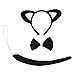 Kids Animals Dalmatian Mouse Wolf Tiger Antlers Party Costume Christmas Headband (Black Cat)