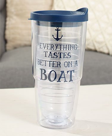 Nautical Drinkware Collection Better on a Boat Tumbler