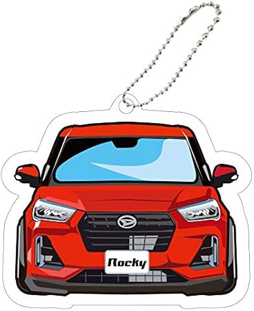 Amazon ロッキー キーホルダー コンバーノレッド 愛車 デフォルメ イラスト アクリルキーホルダー くるま かわいい ストラップ 納車記念 アクセサリー デザイン01 車 バイク 車 バイク