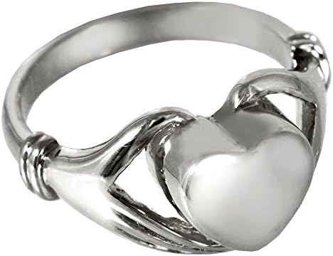 Memorial Gallery 2002gp-10 Heart Ring 14K Gold/Sterling Silver Plating Cremation Pet Jewelry