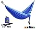 SingleEagle Power Hammock Set (1 person) 108 x 55 in, 440 lbs load, Incl. 2 carabiners, 2 ropes. Ultra Lightweight Portable Nylon 210T. Camping Hammocks for Hiking, Travel, Yard, Gift. PREMIUM QUALITY