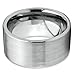 Tungsten Wedding Band Ring 12mm for Men Women Comfort Fit Pipe Cut Brushed Polished