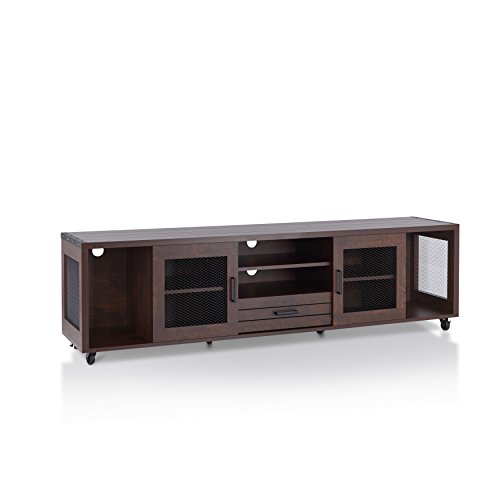 247SHOPATHOME HFW-1697C6-TV Emette Entertainment Center, One Size, Walnut