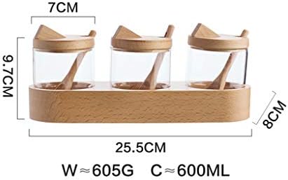 調味料入れ 調味料の瓶調味料ポット調味料ボックスコンビネーションセットキッチン家電msgシュガー ソルトシェーカー調味料の瓶ガラスの調味料収納ボックス 保存容器 Color Clear Size 25 5 8 9 7cm B087bz91zt 4 014円