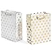Haute Soiree - 12 Pack - Medium Sized Gift Bags Set with Rope Handles - 6 Gold and 6 Silver Polka Dot Bags Perfect for Weddings, Birthday and Holiday Presents