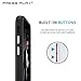 Press Play iPhone 7 Plus Maximum Grip Case, Slim / Thin Fit Armor Protective Exact-Fit Smooth Rubberized Non Slip Surface (Black)
