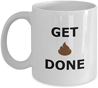 Funny Motivational And Inspirational Gift - Get Shit Done - Christmas Present Idea for Men, Women, Mom, Dad, Son, Daughter, Husband, Wife - Best Office Coffee Cup &amp; Retirement Gift for Coworkers