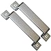 Sliding Barn Door Handle Pull Set | Black Steel or Stainless Steel | Screws Included