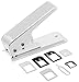 Fosmon Nano Sim Card Cutter with Nano-Micro, Nano-Standard, Micro-Standard Sim Adapters for Apple iPhone 6 / 6S / 6 Plus / 6S Plus / 5S / 5C / 5 / SE - Silver