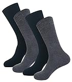 4Pack Men's Winter Thermal Fleece Lined Crew Socks