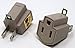 20 Pieces Electrical Ground Adapter 3 Prong Outlet to 2 Prong Plug AC ETL LISTED
