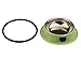 Petfamily Stainless Steel Cat Bowl, Heavy Duty Cats and Dogs Bowls with Non-Skid Rubber Base, Pet Food Bowls, 8 Ounce, Set of 2 (Green/Orange)