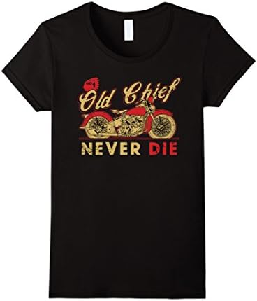 Womens Motorcycle Indian T-shirt (distressed shirts women &amp; men) Large Black
