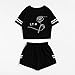 CHAIRAY BTS Love Yourself Shorts and Tee Set Jimin Jungkook V T-Shirt Suit M Black