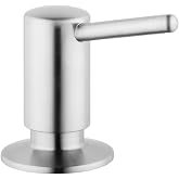 hansgrohe Bath and Kitchen Sink Soap Dispenser, Contemporary Premium Modern in Stainless Steel Optic, 04539800 Small