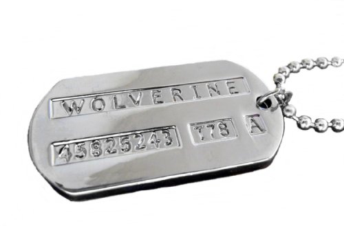 X-Men Double-sided WOLVERINE/LOGAN Stainless Steel DOG TAG w 24" Chain