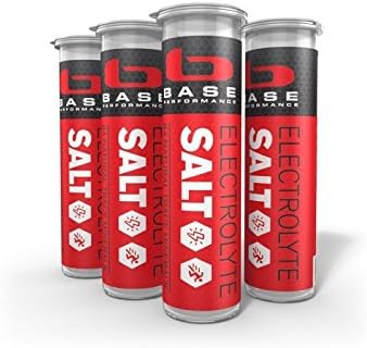 BASE Electrolyte Salt Race Vial - 4 pack | Prevent cramping and gastrointestinal distress using an all natural formula easily digested and rapidly absorbed sublingually.
