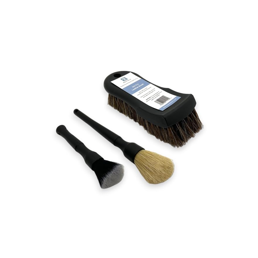 Mayfield Complete Car Detailing Brush Kit – Wheels, Exterior, Interior & Leather
