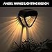 LeiDrail Solar Fence Lights Outdoor Deck Step Wall Light Solar Powered Landscape Decorative Lighting Warm White LED Waterproof for Garden Yard - 4 Pack