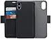 Amazon Basics iPhone X PU Leather Wallet Detachable Case, Black