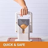 KitchenCraft Bagel Slicer Cutter White Plastic Carbon Steel Gift Box view 8